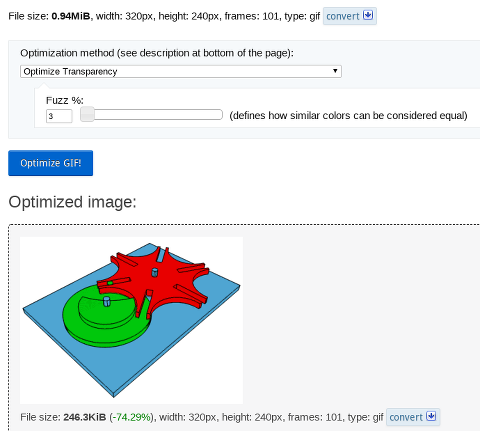 Optimize Transparency example