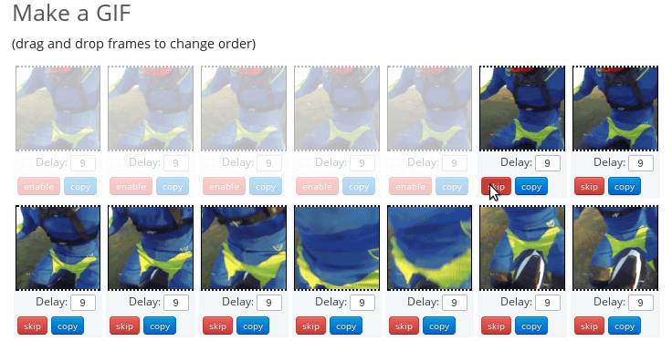 Using the GIF maker to remove frames from GIF